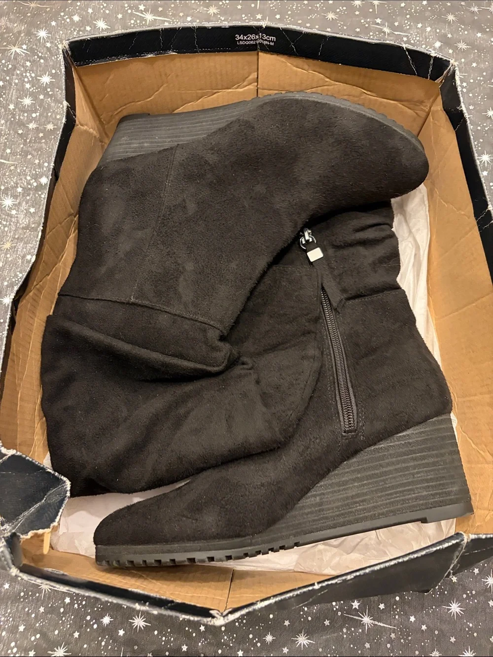 Dr. Scholl's Black Over-the-Knee Wedge Boots